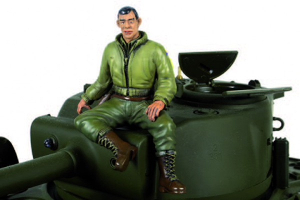 Militärfiguren 1:16 "2nd Lieutenant G. Clark -sitzend"